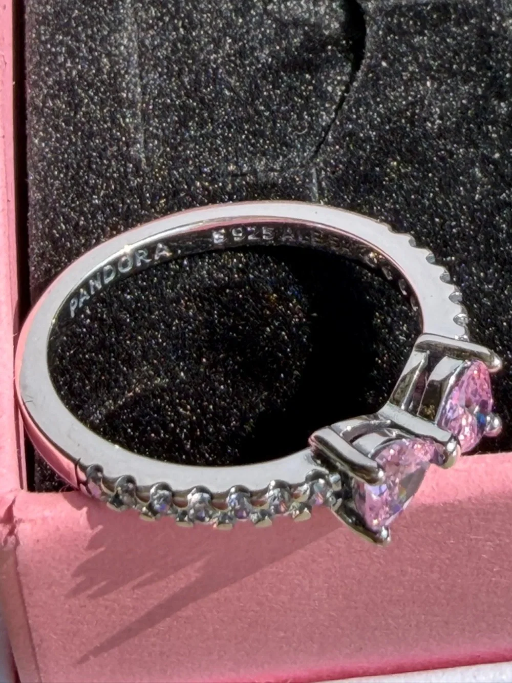Pandora Pink Double Heart Ring - Picture 4 of 4